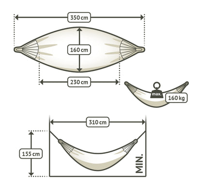 Hamac double La Siesta Brisa Lime